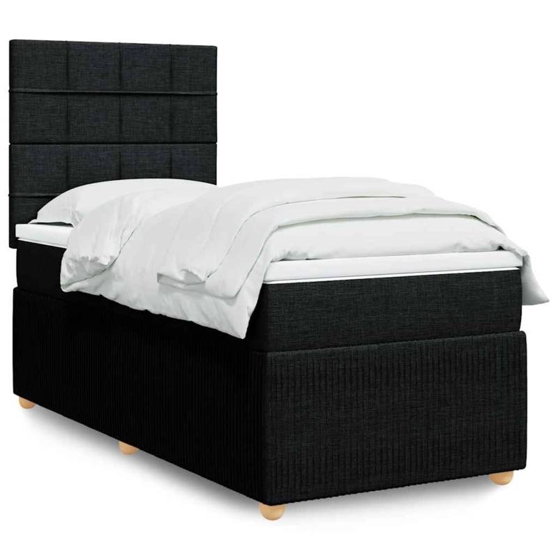 vidaXL Boxspringbett mit Matratze Schwarz 90x200 cm Stoff 3294241 vidaXL Boxspringbett mit Matratze Schwarz 90x200 cm Stoff 3294241 von VIDAXL
