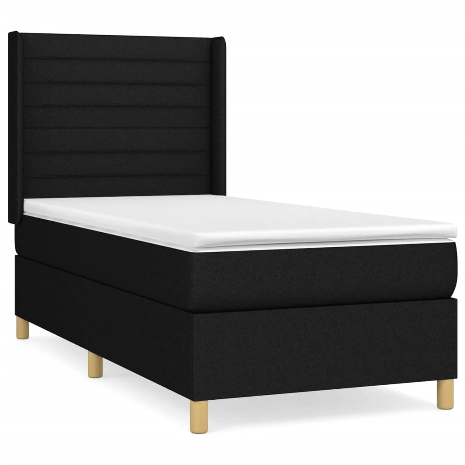 vidaXL Boxspringbett mit Matratze Schwarz 90x200 cm Stoff1380065 vidaXL Boxspringbett mit Matratze Schwarz 90x200 cm Stoff1380065 von VIDAXL