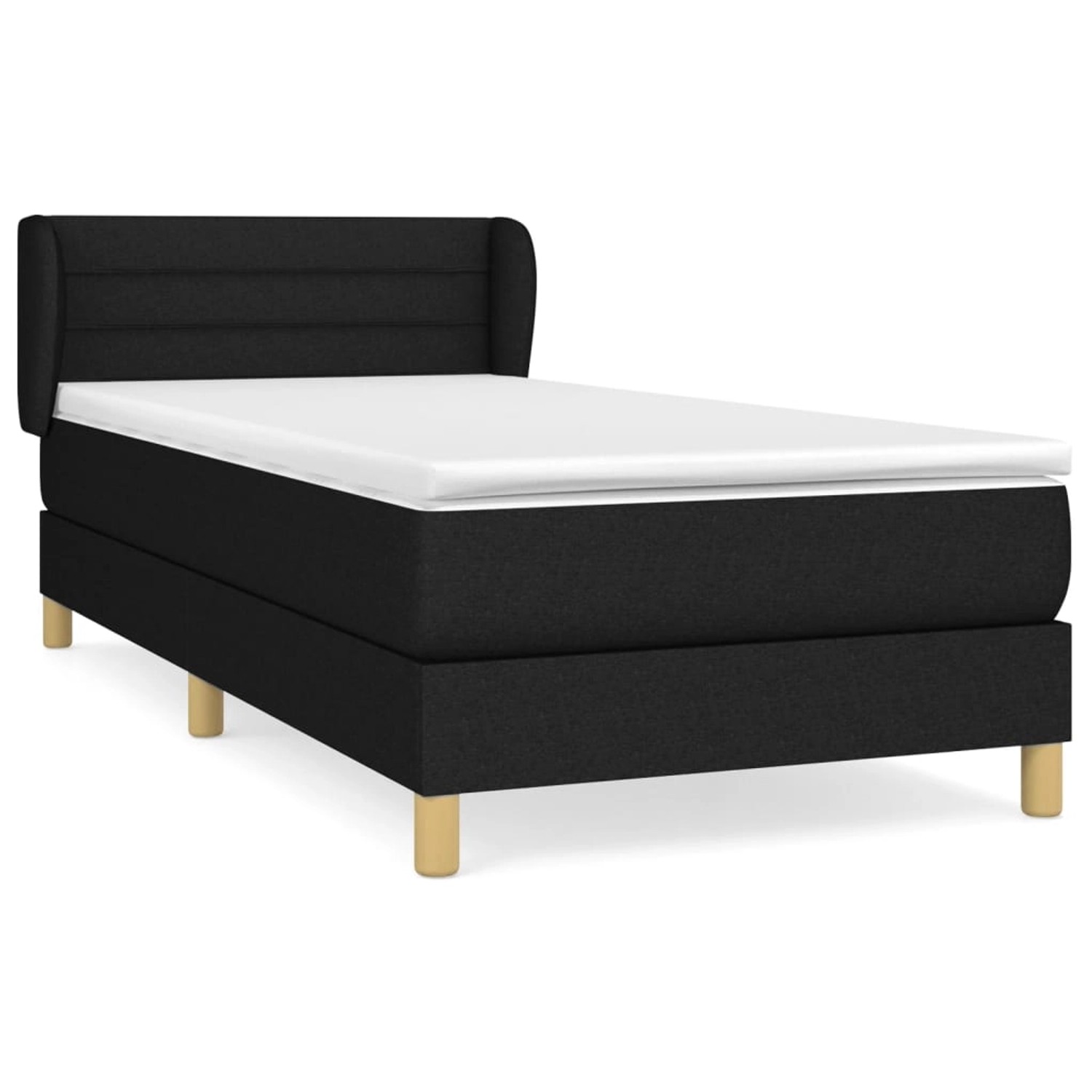 vidaXL Boxspringbett mit Matratze Schwarz 90x200 cm Stoff1381523 vidaXL Boxspringbett mit Matratze Schwarz 90x200 cm Stoff1381523 von VIDAXL