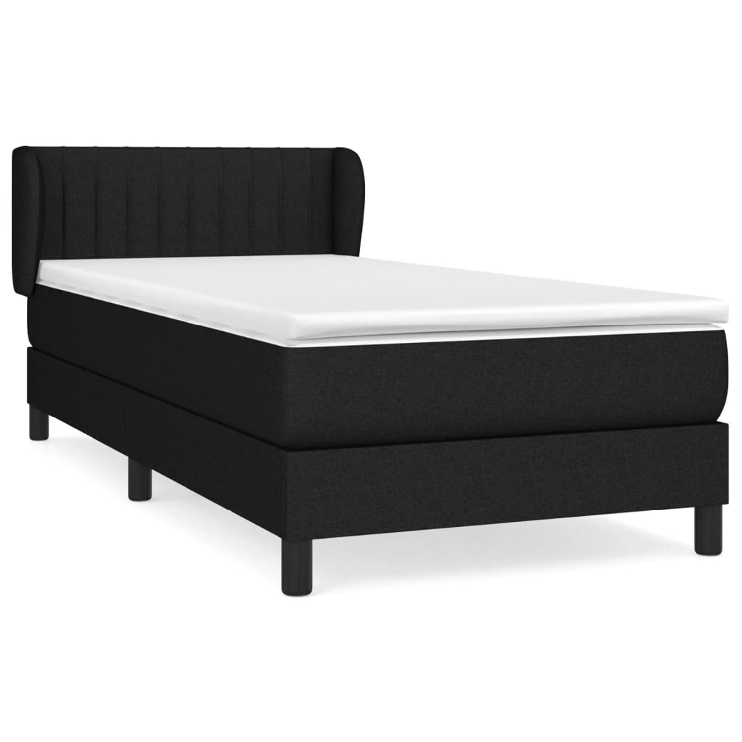 vidaXL Boxspringbett mit Matratze Schwarz 90x200 cm Stoff1466615 vidaXL Boxspringbett mit Matratze Schwarz 90x200 cm Stoff1466615 von VIDAXL