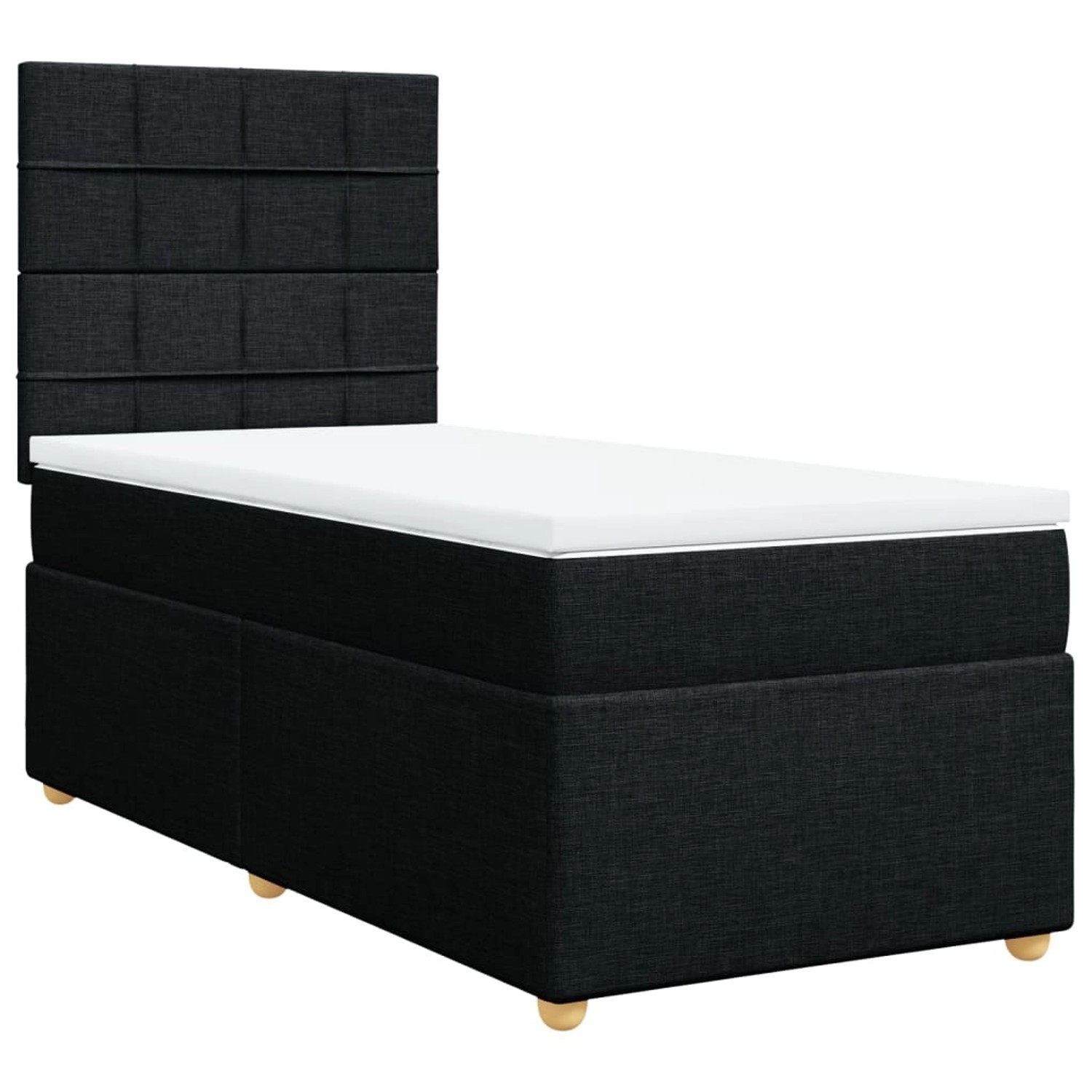 vidaXL Boxspringbett mit Matratze Schwarz 90x200 cm Stoff2101712 vidaXL Boxspringbett mit Matratze Schwarz 90x200 cm Stoff2101712 von VIDAXL