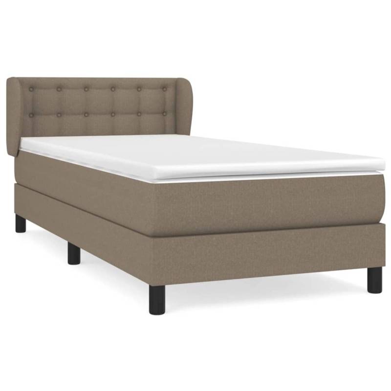vidaXL Boxspringbett mit Matratze Taupe 100x200 cm Stoff 3126545 vidaXL Boxspringbett mit Matratze Taupe 100x200 cm Stoff 3126545 von VIDAXL