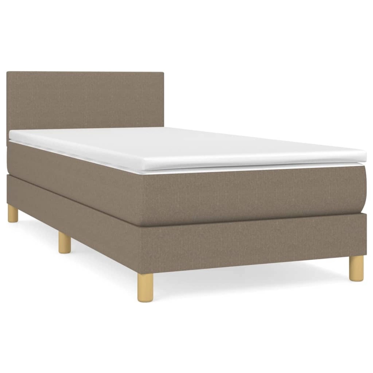 vidaXL Boxspringbett mit Matratze Taupe 100x200 cm Stoff 3140437 vidaXL Boxspringbett mit Matratze Taupe 100x200 cm Stoff 3140437 von VIDAXL