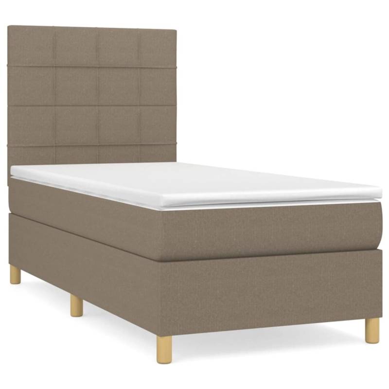 vidaXL Boxspringbett mit Matratze Taupe 100x200 cm Stoff 3142317 vidaXL Boxspringbett mit Matratze Taupe 100x200 cm Stoff 3142317 von VIDAXL