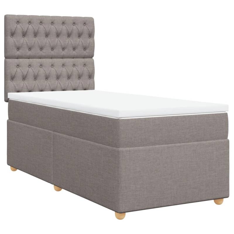 vidaXL Boxspringbett mit Matratze Taupe 100x200 cm Stoff 3291202 vidaXL Boxspringbett mit Matratze Taupe 100x200 cm Stoff 3291202 von VIDAXL