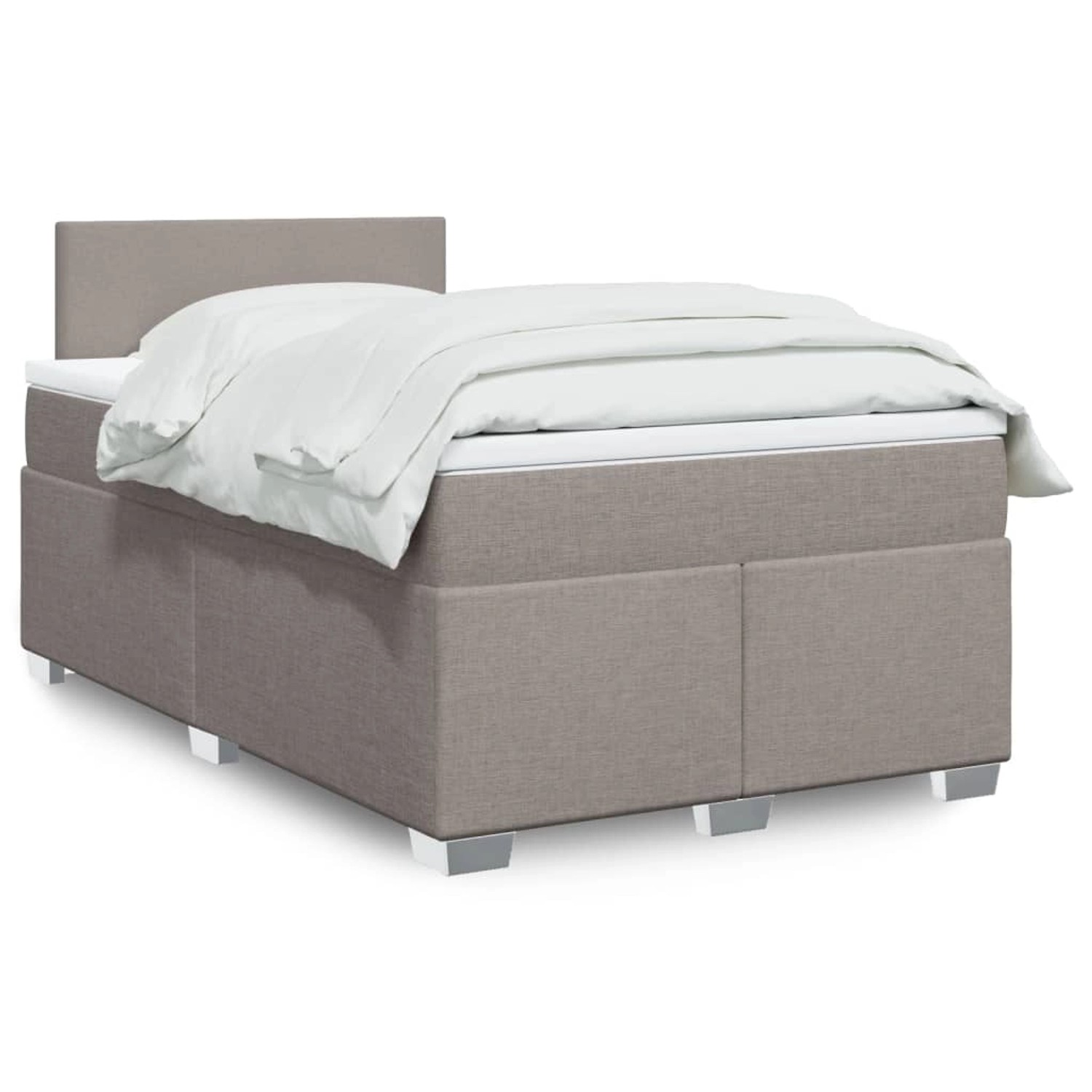 vidaXL Boxspringbett mit Matratze Taupe 120x190 cm Stoff 3288124 vidaXL Boxspringbett mit Matratze Taupe 120x190 cm Stoff 3288124 von VIDAXL