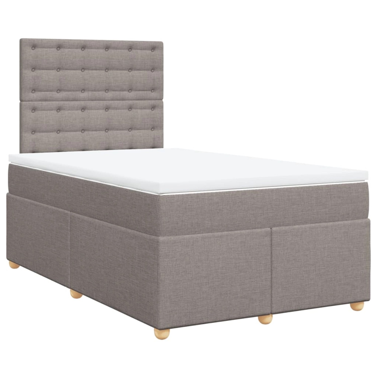vidaXL Boxspringbett mit Matratze Taupe 120x190 cm Stoff 3291237 vidaXL Boxspringbett mit Matratze Taupe 120x190 cm Stoff 3291237 von VIDAXL