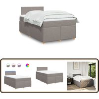 vidaXL Boxspringbett mit Matratze Taupe 120x200 cm Stoff vidaXL Boxspringbett mit Matratze Taupe 120x200 cm Stoff von VIDAXL