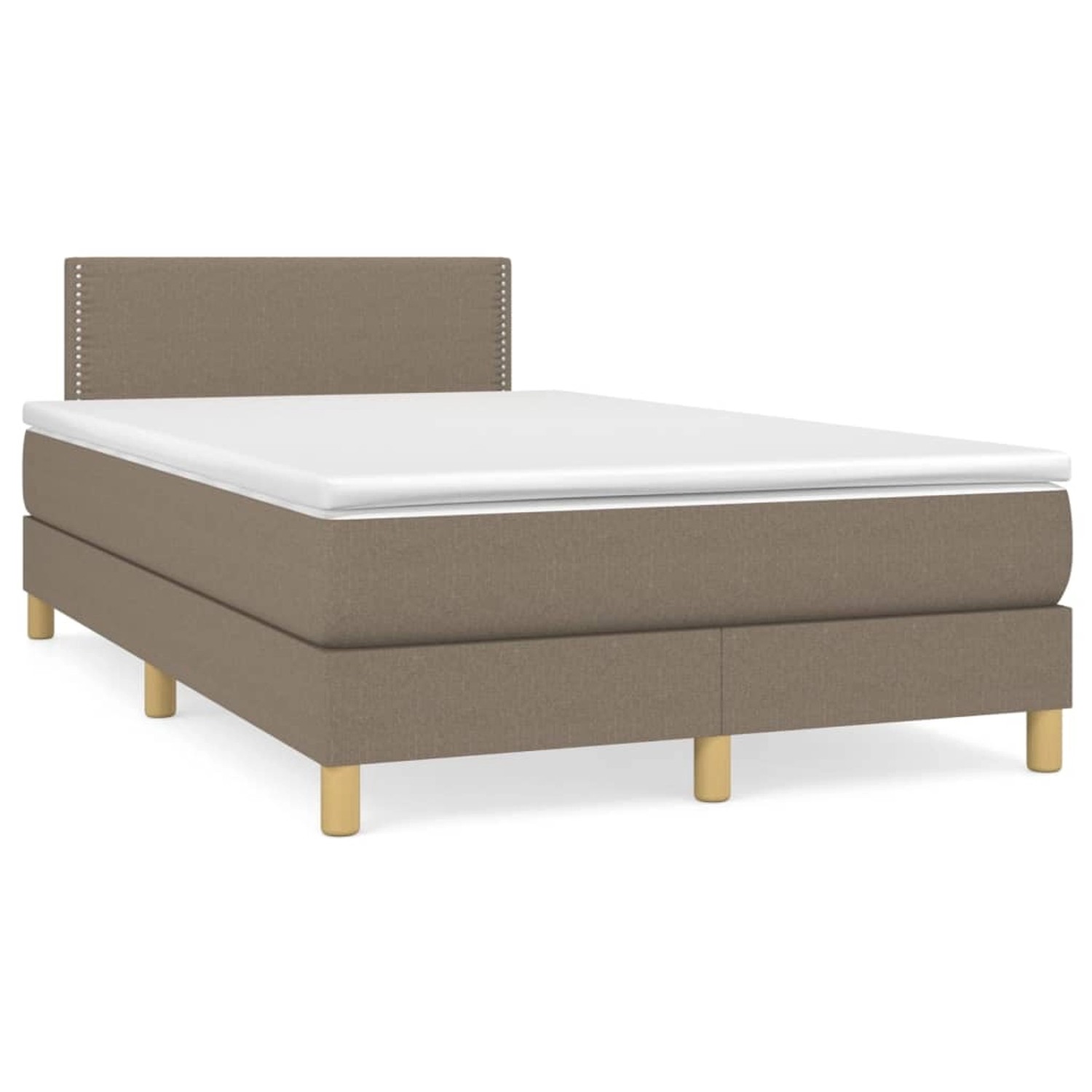 vidaXL Boxspringbett mit Matratze Taupe 120x200 cm Stoff1373168 vidaXL Boxspringbett mit Matratze Taupe 120x200 cm Stoff1373168 von VIDAXL