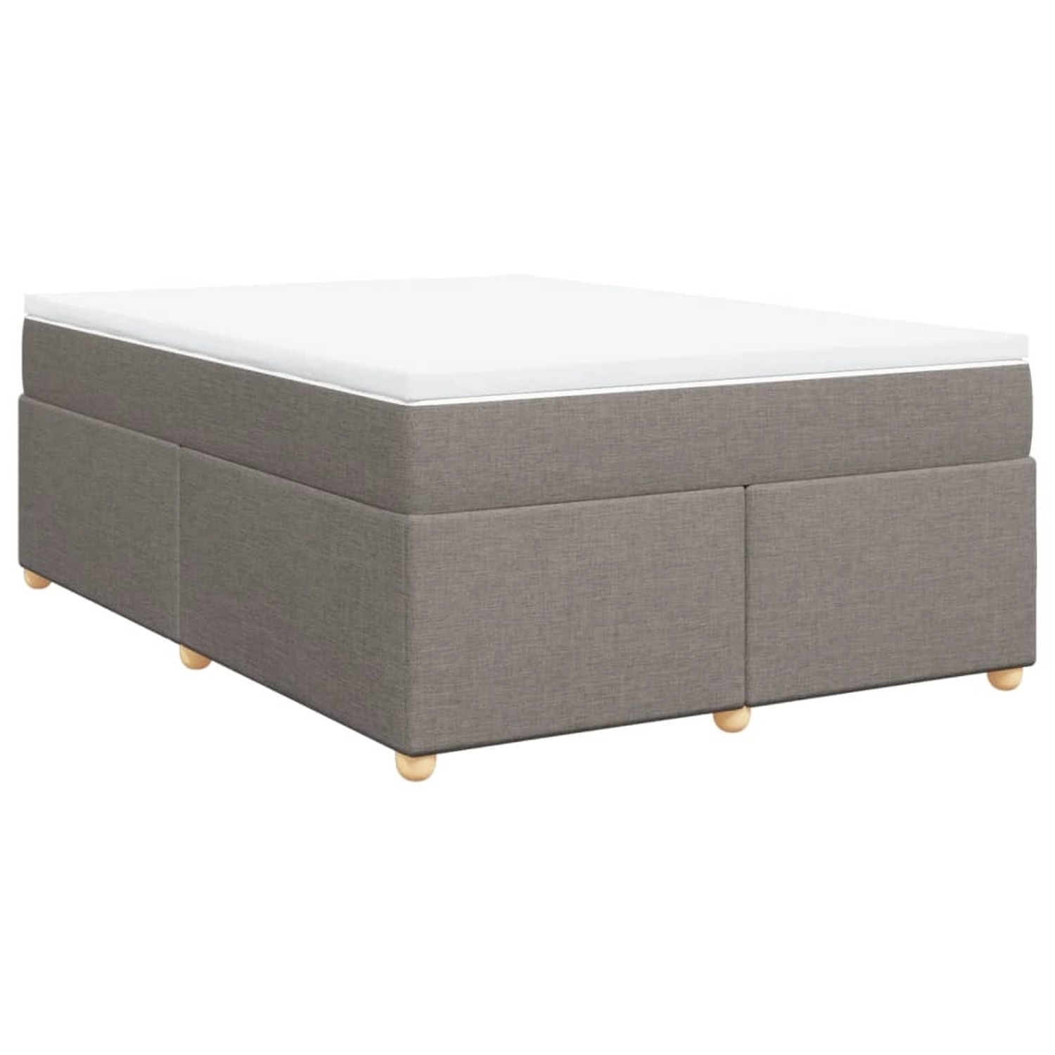vidaXL Boxspringbett mit Matratze Taupe 140x190 cm Stoff 3285377 von VIDAXL