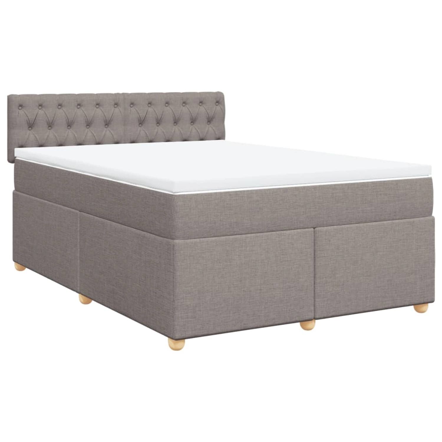 vidaXL Boxspringbett mit Matratze Taupe 140x190 cm Stoff 3286686 vidaXL Boxspringbett mit Matratze Taupe 140x190 cm Stoff 3286686 von VIDAXL