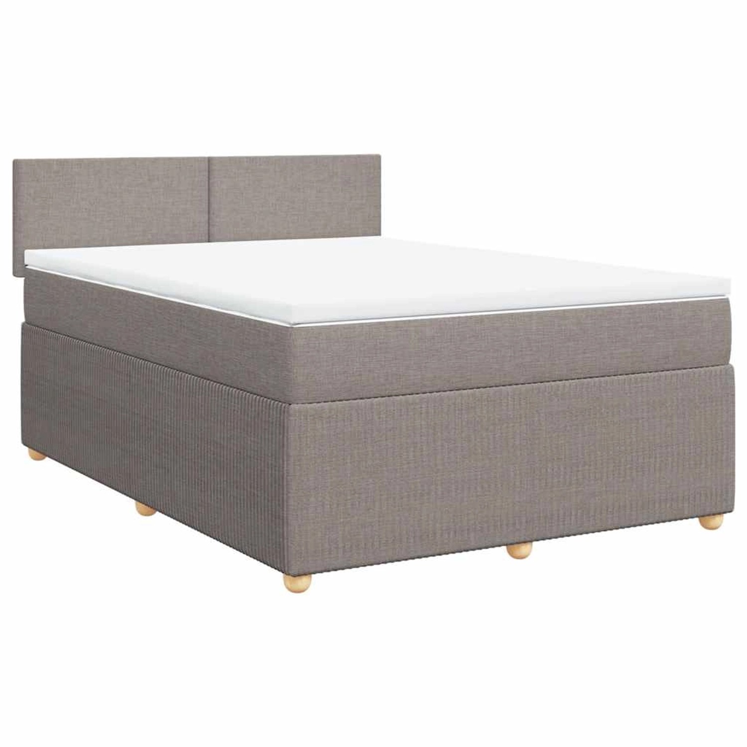 vidaXL Boxspringbett mit Matratze Taupe 140x190 cm Stoff 3287448 vidaXL Boxspringbett mit Matratze Taupe 140x190 cm Stoff 3287448 von VIDAXL