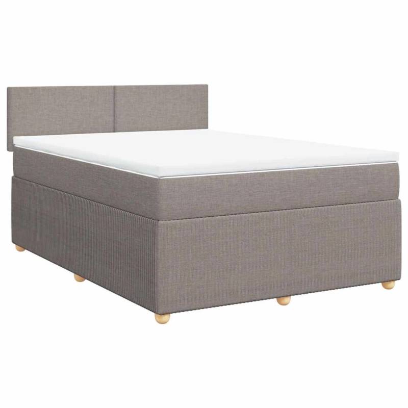 vidaXL Boxspringbett mit Matratze Taupe 140x190 cm Stoff 3287448 vidaXL Boxspringbett mit Matratze Taupe 140x190 cm Stoff 3287448 von VIDAXL