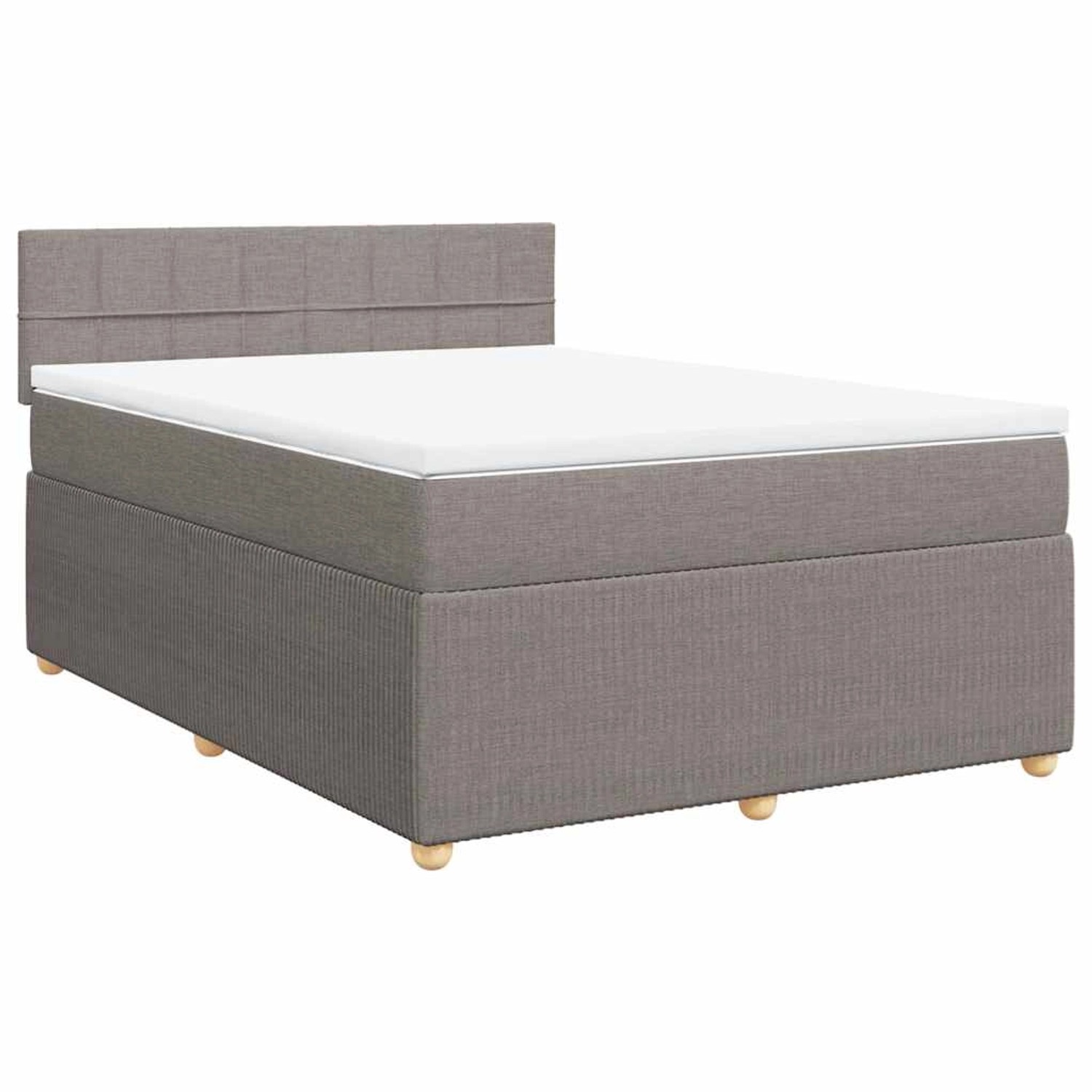 vidaXL Boxspringbett mit Matratze Taupe 140x190 cm Stoff 3287455 vidaXL Boxspringbett mit Matratze Taupe 140x190 cm Stoff 3287455 von VIDAXL