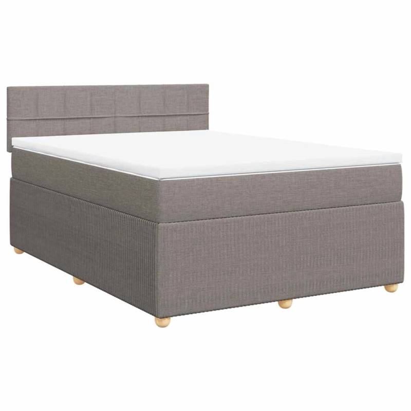 vidaXL Boxspringbett mit Matratze Taupe 140x190 cm Stoff 3287455 vidaXL Boxspringbett mit Matratze Taupe 140x190 cm Stoff 3287455 von VIDAXL