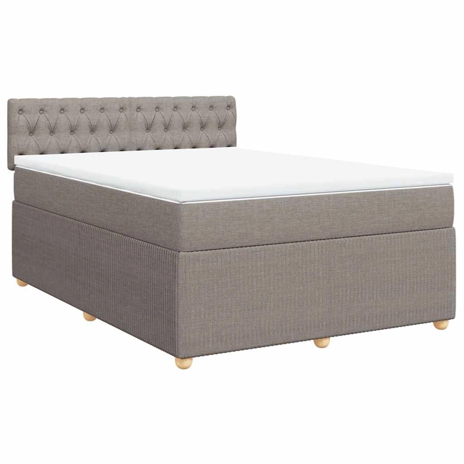 vidaXL Boxspringbett mit Matratze Taupe 140x190 cm Stoff 3287462 vidaXL Boxspringbett mit Matratze Taupe 140x190 cm Stoff 3287462 von VIDAXL