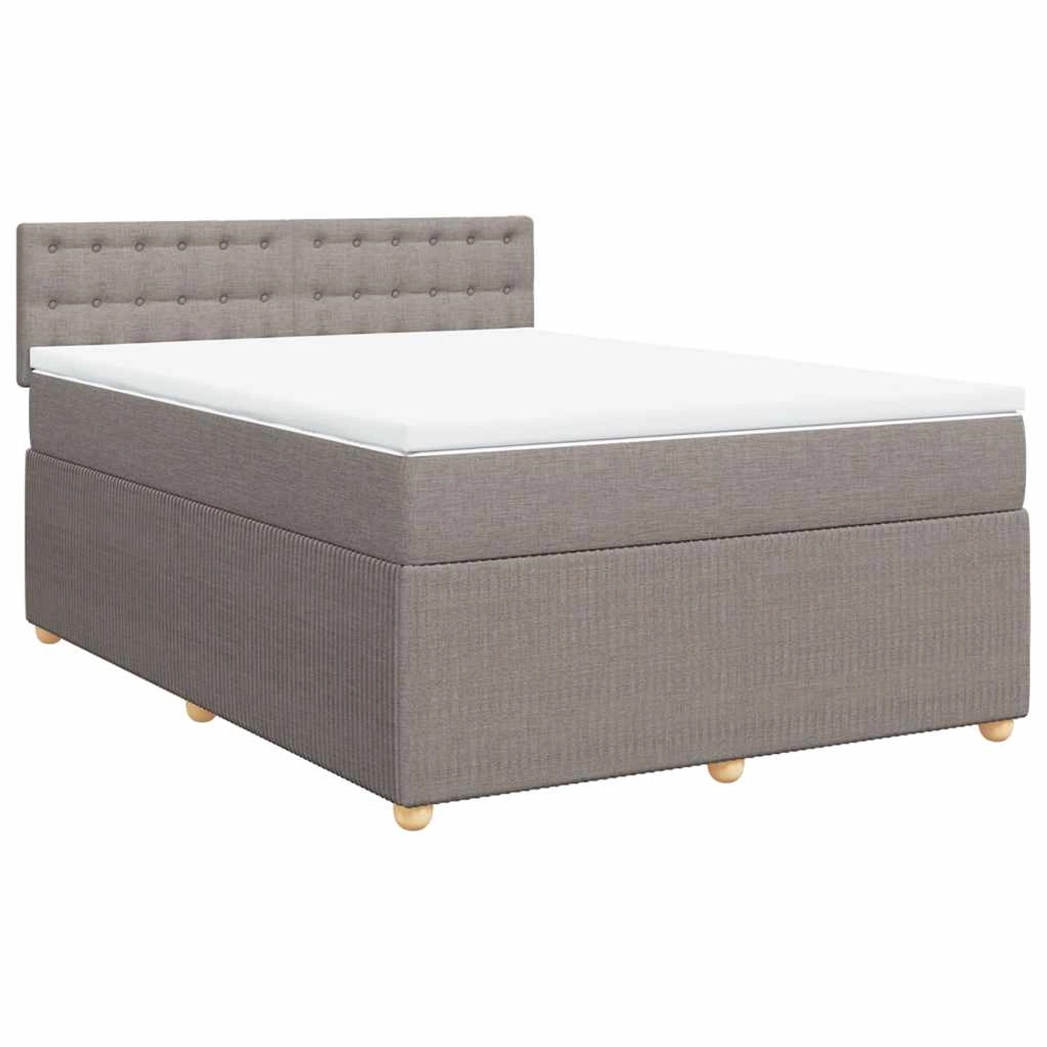 vidaXL Boxspringbett mit Matratze Taupe 140x190 cm Stoff 3287469 vidaXL Boxspringbett mit Matratze Taupe 140x190 cm Stoff 3287469 von VIDAXL