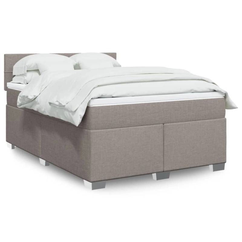 vidaXL Boxspringbett mit Matratze Taupe 140x190 cm Stoff 3288187 vidaXL Boxspringbett mit Matratze Taupe 140x190 cm Stoff 3288187 von VIDAXL