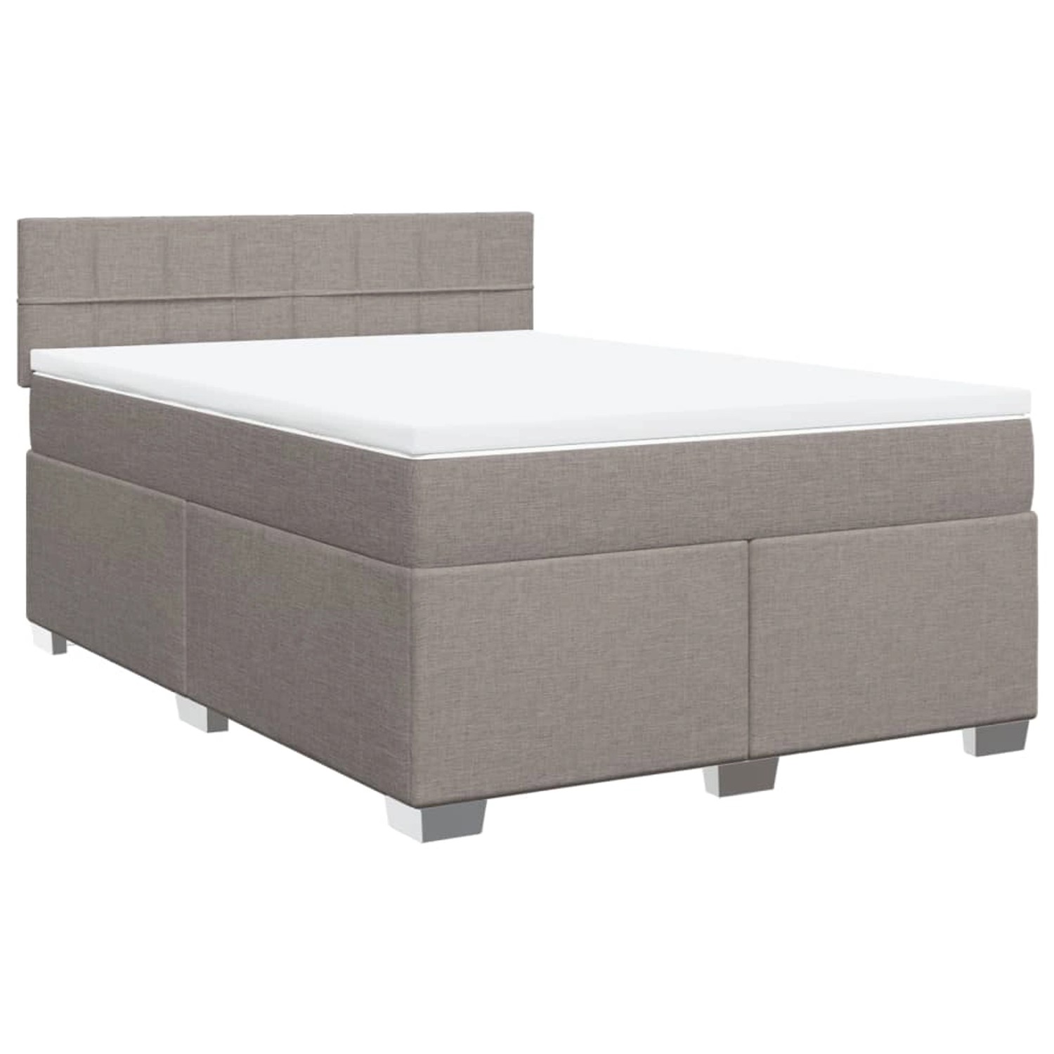 vidaXL Boxspringbett mit Matratze Taupe 140x200 cm Stoff 3285915 vidaXL Boxspringbett mit Matratze Taupe 140x200 cm Stoff 3285915 von VIDAXL
