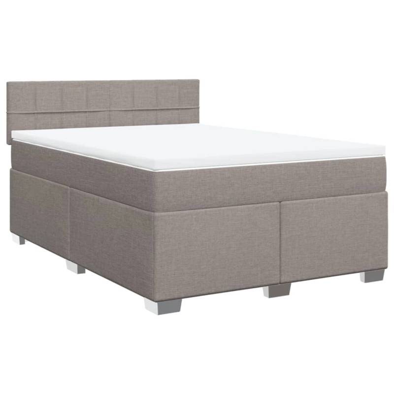 vidaXL Boxspringbett mit Matratze Taupe 140x200 cm Stoff 3285915 vidaXL Boxspringbett mit Matratze Taupe 140x200 cm Stoff 3285915 von VIDAXL
