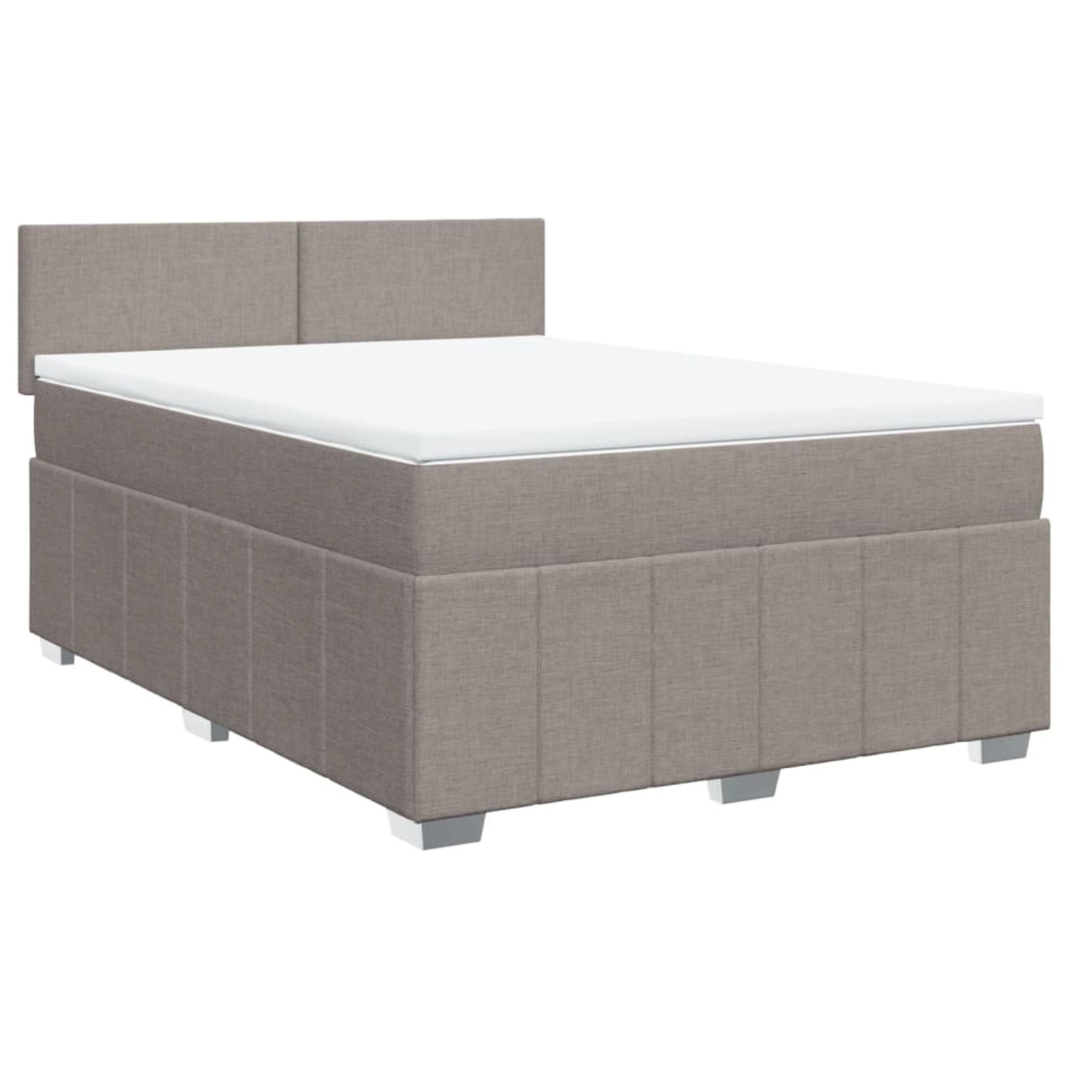 vidaXL Boxspringbett mit Matratze Taupe 140x200 cm Stoff 3287088 vidaXL Boxspringbett mit Matratze Taupe 140x200 cm Stoff 3287088 von VIDAXL