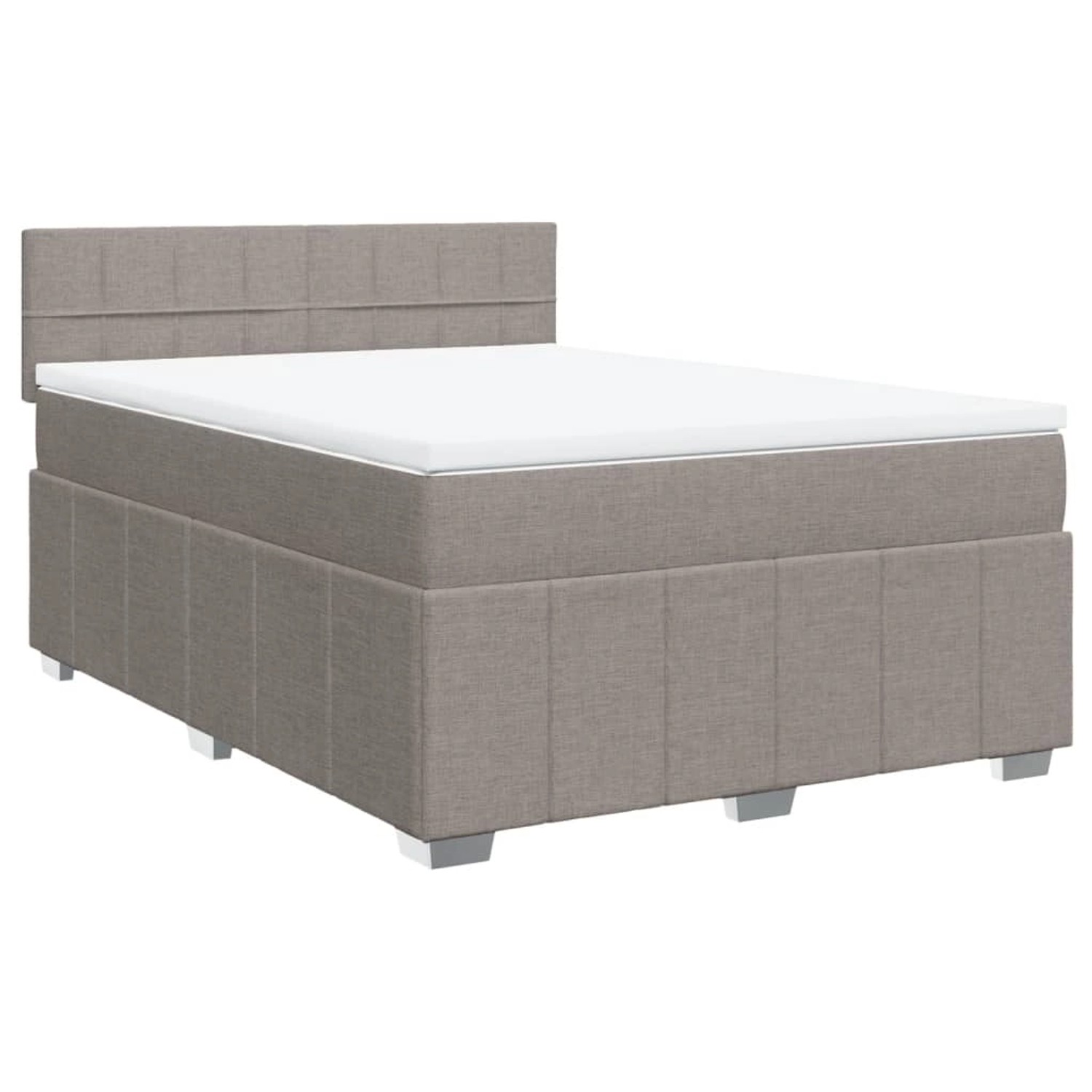 vidaXL Boxspringbett mit Matratze Taupe 140x200 cm Stoff 3287095 vidaXL Boxspringbett mit Matratze Taupe 140x200 cm Stoff 3287095 von VIDAXL