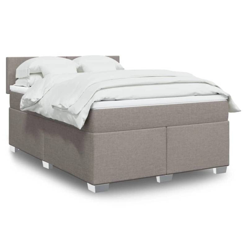vidaXL Boxspringbett mit Matratze Taupe 140x200 cm Stoff 3288208 vidaXL Boxspringbett mit Matratze Taupe 140x200 cm Stoff 3288208 von VIDAXL