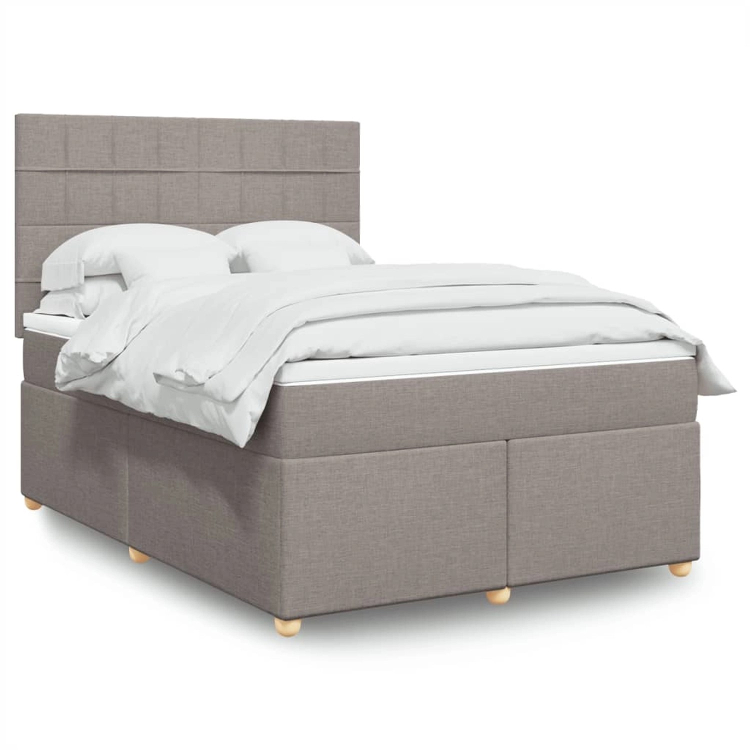 vidaXL Boxspringbett mit Matratze Taupe 140x200 cm Stoff 3293607 vidaXL Boxspringbett mit Matratze Taupe 140x200 cm Stoff 3293607 von VIDAXL