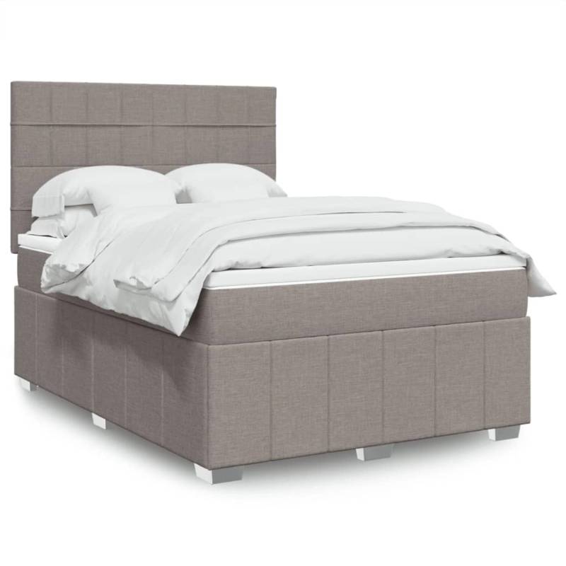 vidaXL Boxspringbett mit Matratze Taupe 140x200 cm Stoff 3293995 vidaXL Boxspringbett mit Matratze Taupe 140x200 cm Stoff 3293995 von VIDAXL