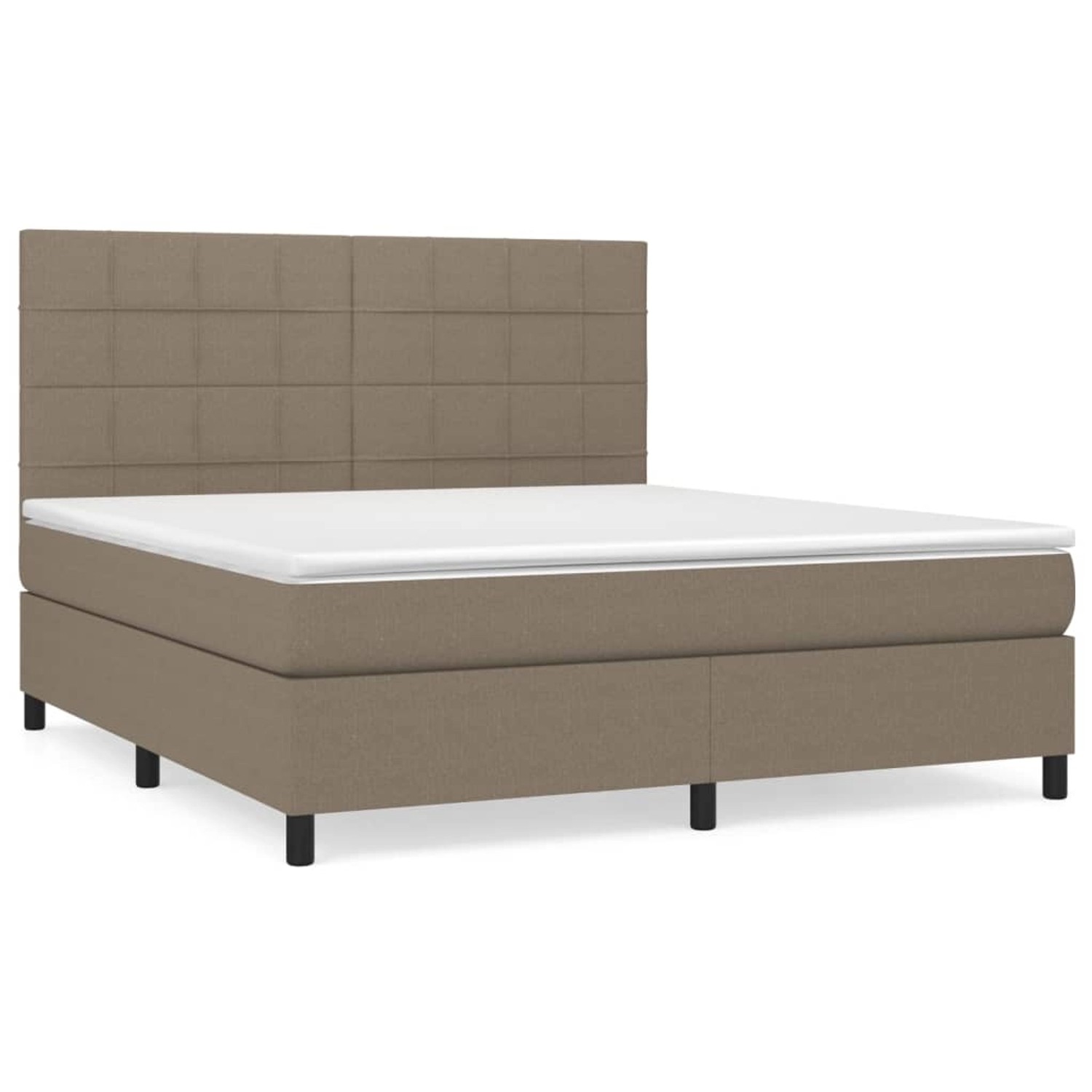 vidaXL Boxspringbett mit Matratze Taupe 160x200 cm Stoff 3141789 vidaXL Boxspringbett mit Matratze Taupe 160x200 cm Stoff 3141789 von VIDAXL