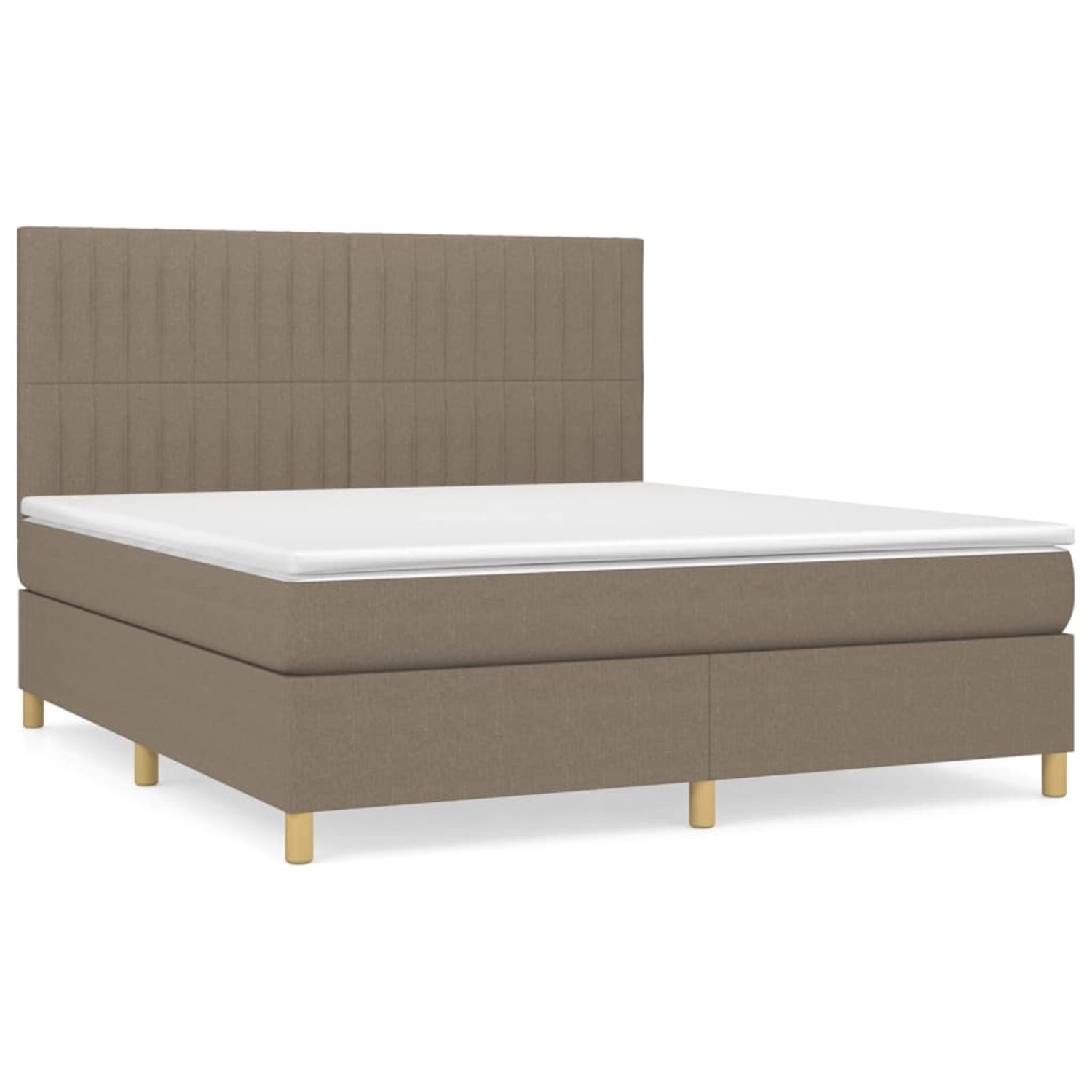 vidaXL Boxspringbett mit Matratze Taupe 160x200 cm Stoff 3142509 vidaXL Boxspringbett mit Matratze Taupe 160x200 cm Stoff 3142509 von VIDAXL