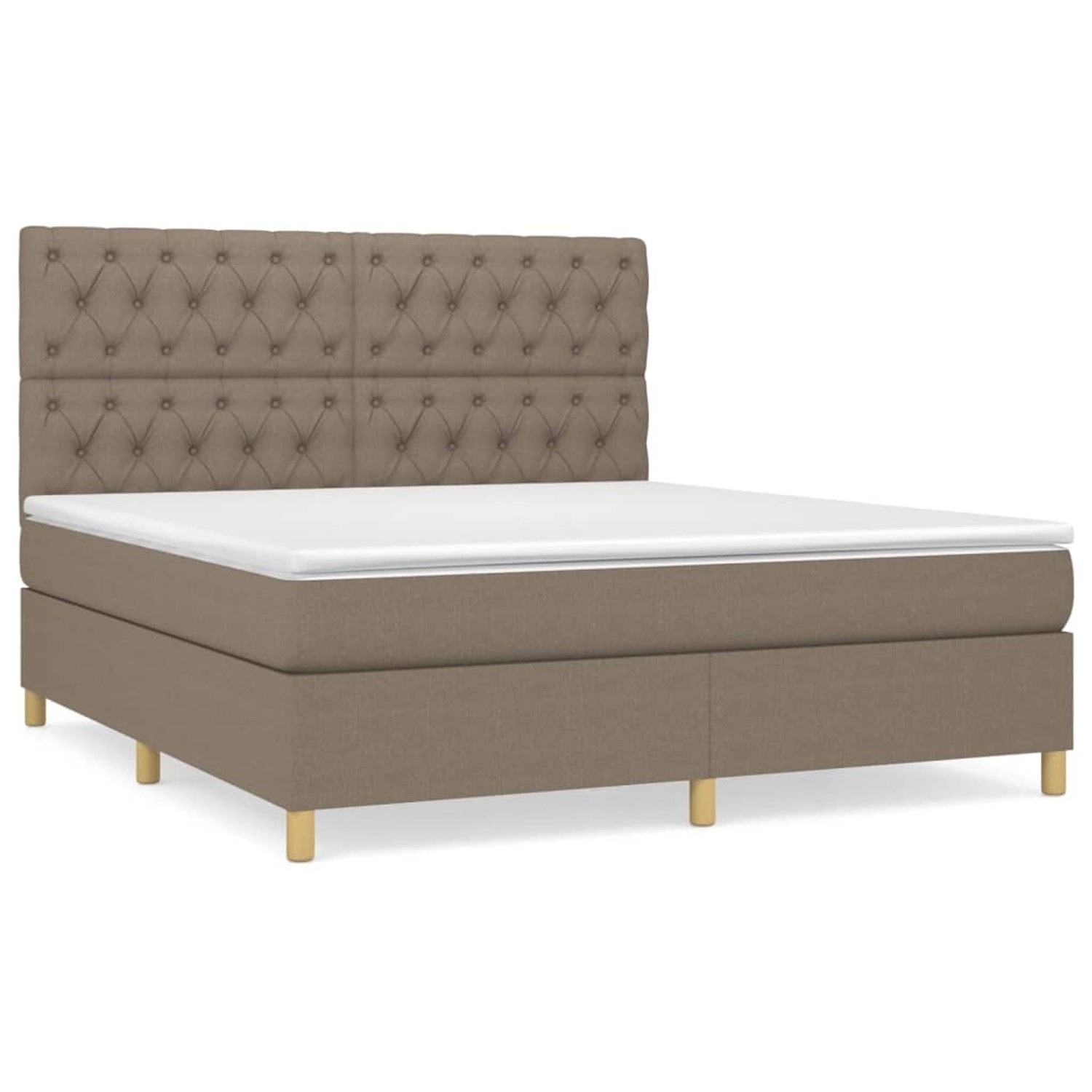 vidaXL Boxspringbett mit Matratze Taupe 160x200 cm Stoff 3142589 vidaXL Boxspringbett mit Matratze Taupe 160x200 cm Stoff 3142589 von VIDAXL