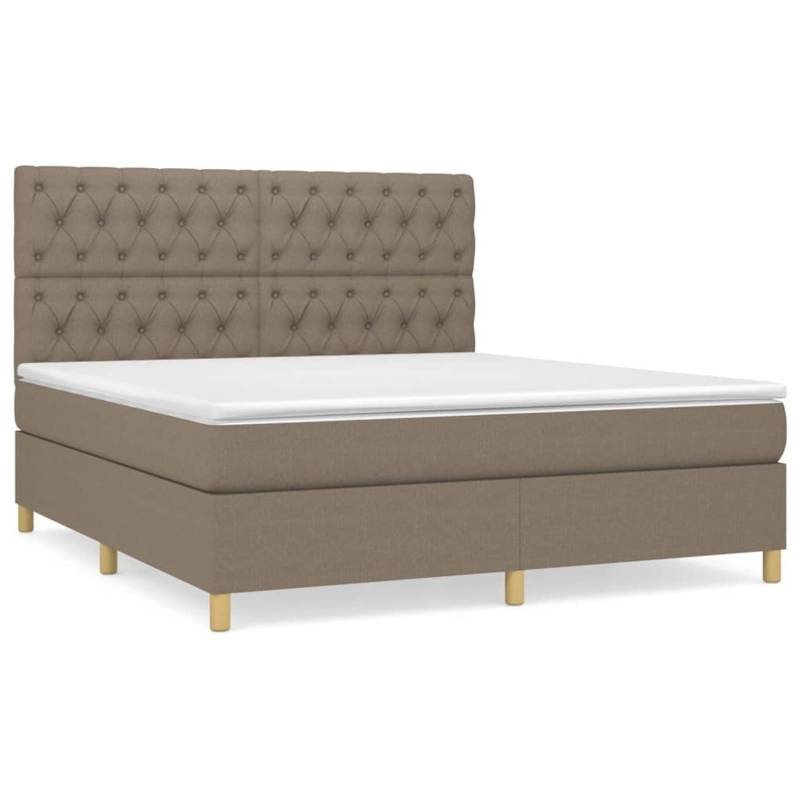 vidaXL Boxspringbett mit Matratze Taupe 160x200 cm Stoff 3142589 vidaXL Boxspringbett mit Matratze Taupe 160x200 cm Stoff 3142589 von VIDAXL