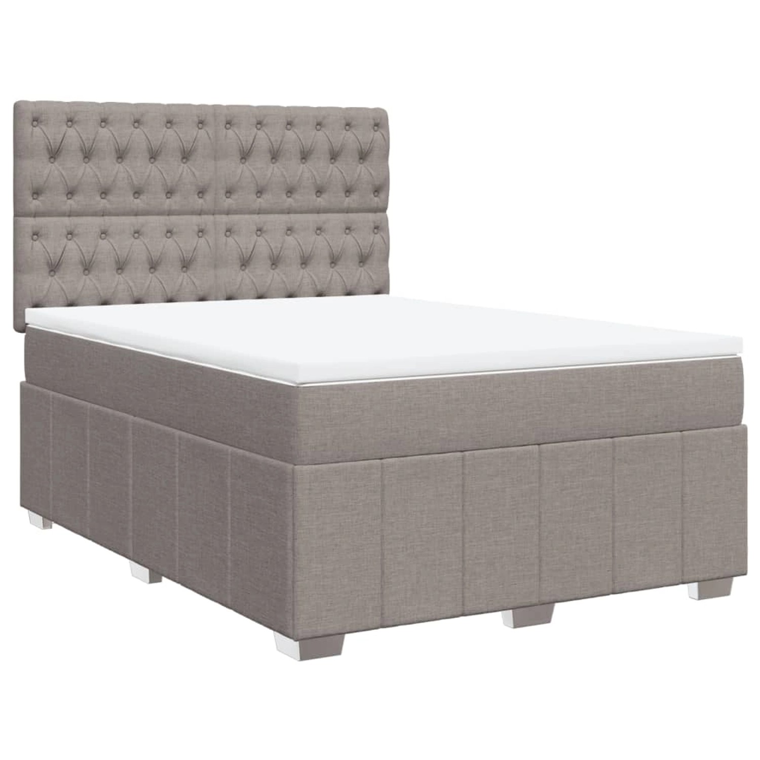 vidaXL Boxspringbett mit Matratze Taupe 160x200 cm Stoff 3291730 vidaXL Boxspringbett mit Matratze Taupe 160x200 cm Stoff 3291730 von VIDAXL