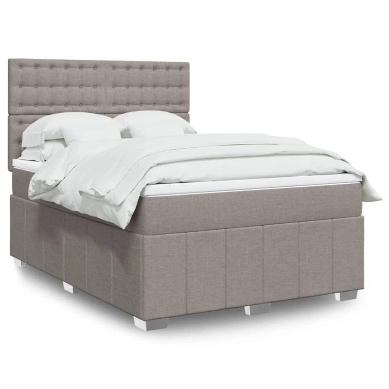 vidaXL Boxspringbett mit Matratze Taupe 160x200 cm Stoff 3294037 vidaXL Boxspringbett mit Matratze Taupe 160x200 cm Stoff 3294037 von VIDAXL