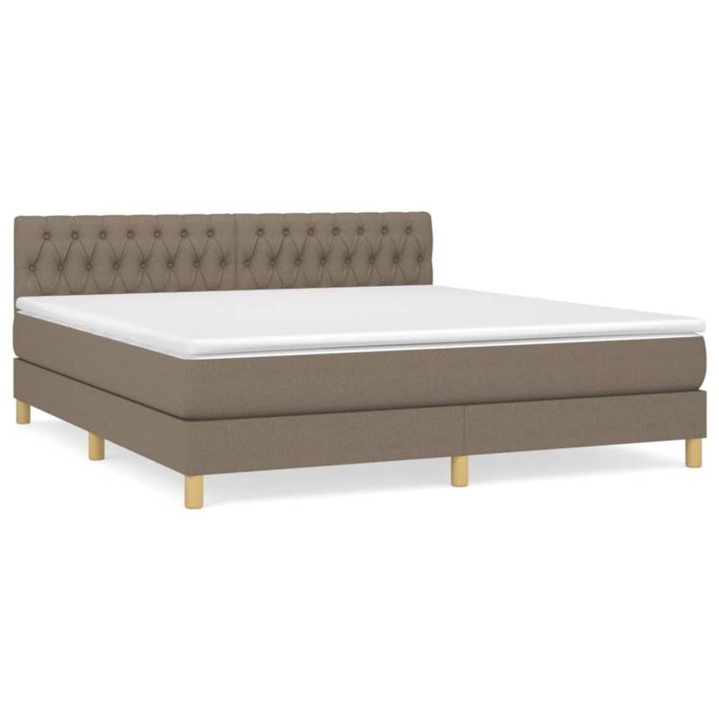 vidaXL Boxspringbett mit Matratze Taupe 180x200 cm Stoff 3140877 vidaXL Boxspringbett mit Matratze Taupe 180x200 cm Stoff 3140877 von VIDAXL