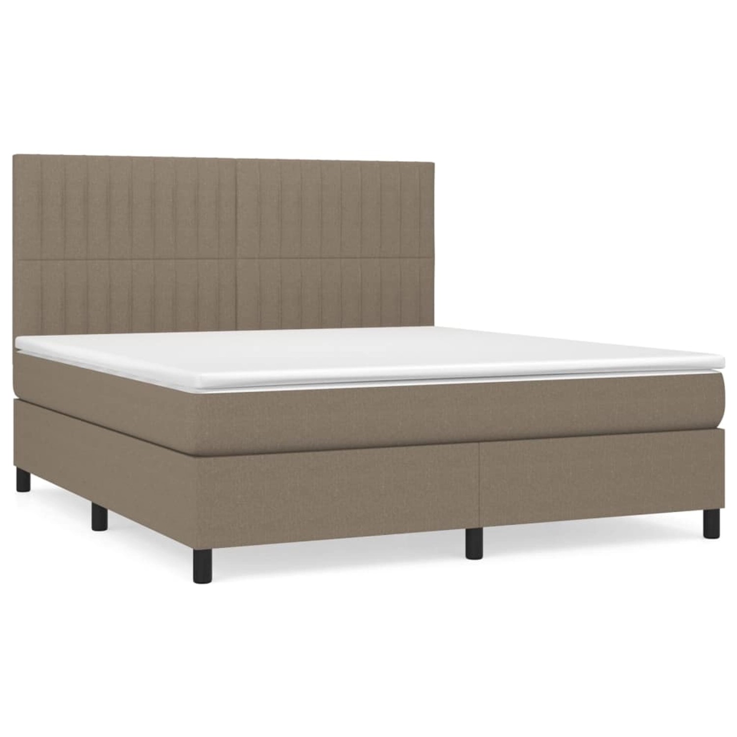 vidaXL Boxspringbett mit Matratze Taupe 180x200 cm Stoff 3141957 vidaXL Boxspringbett mit Matratze Taupe 180x200 cm Stoff 3141957 von VIDAXL