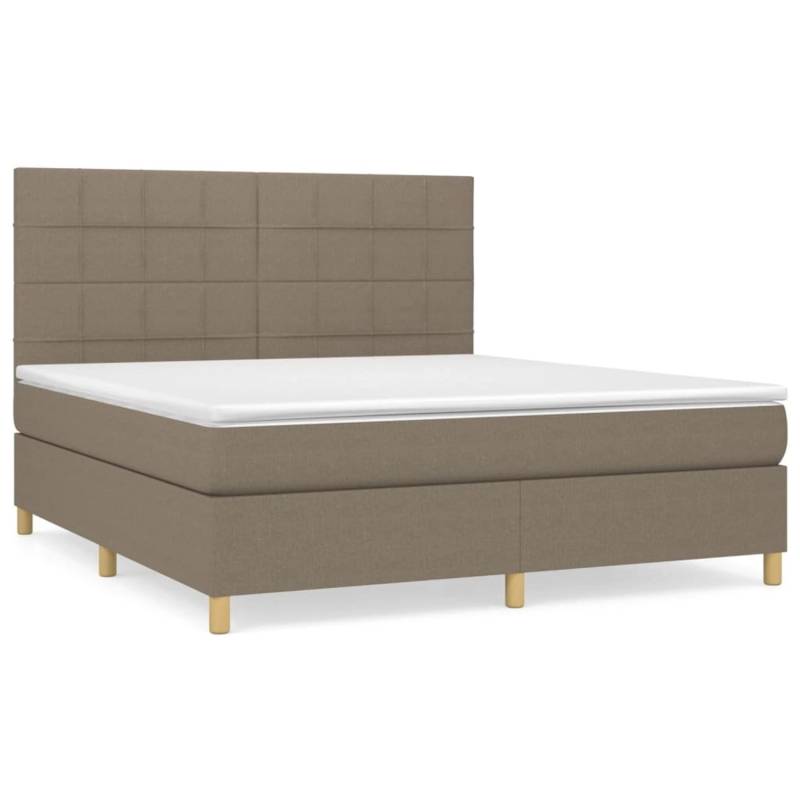 vidaXL Boxspringbett mit Matratze Taupe 180x200 cm Stoff 3142357 vidaXL Boxspringbett mit Matratze Taupe 180x200 cm Stoff 3142357 von VIDAXL