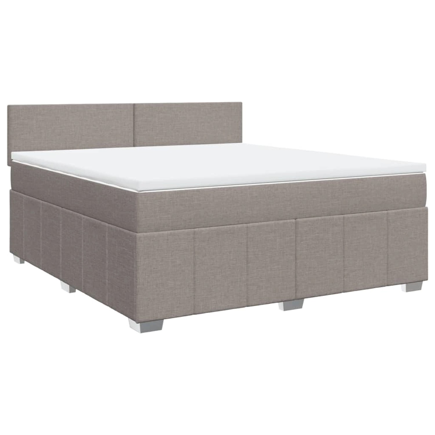 vidaXL Boxspringbett mit Matratze Taupe 180x200 cm Stoff 3287144 vidaXL Boxspringbett mit Matratze Taupe 180x200 cm Stoff 3287144 von VIDAXL