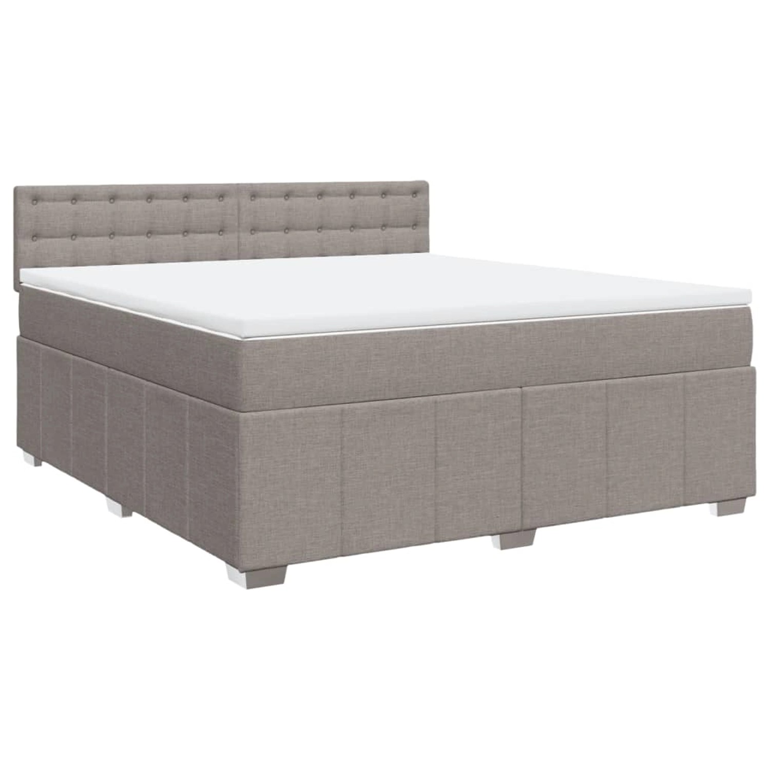 vidaXL Boxspringbett mit Matratze Taupe 180x200 cm Stoff 3287165 vidaXL Boxspringbett mit Matratze Taupe 180x200 cm Stoff 3287165 von VIDAXL
