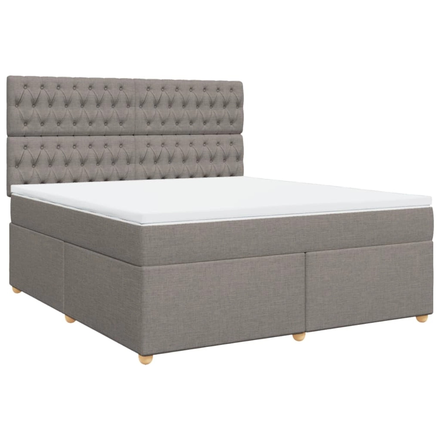 vidaXL Boxspringbett mit Matratze Taupe 180x200 cm Stoff 3291370 vidaXL Boxspringbett mit Matratze Taupe 180x200 cm Stoff 3291370 von VIDAXL