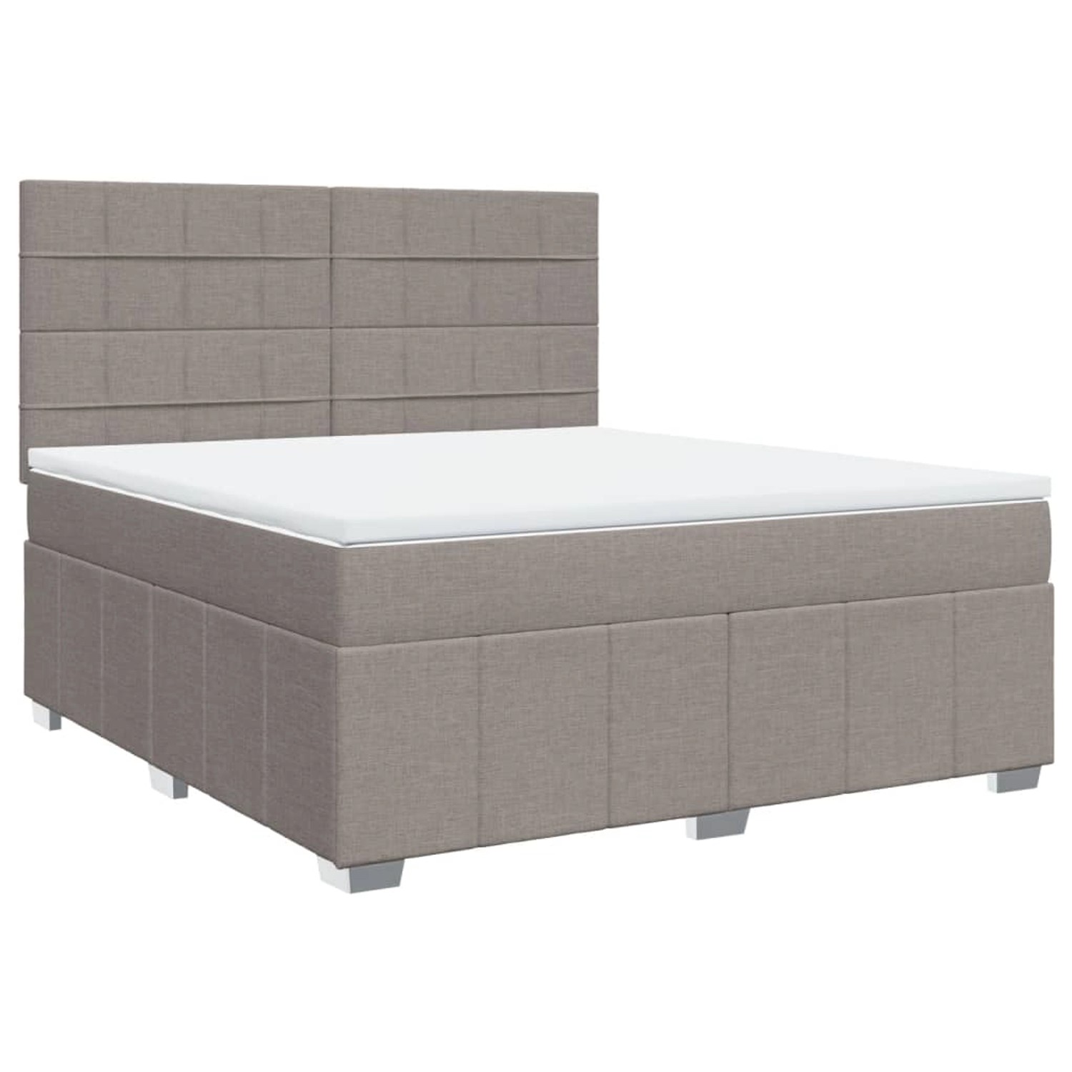 vidaXL Boxspringbett mit Matratze Taupe 180x200 cm Stoff 3291751 vidaXL Boxspringbett mit Matratze Taupe 180x200 cm Stoff 3291751 von VIDAXL