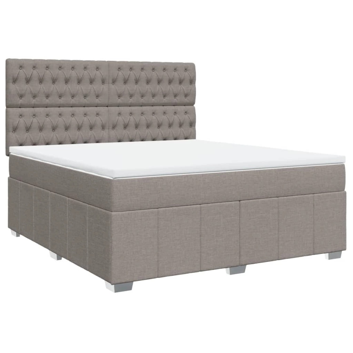 vidaXL Boxspringbett mit Matratze Taupe 180x200 cm Stoff 3291758 vidaXL Boxspringbett mit Matratze Taupe 180x200 cm Stoff 3291758 von VIDAXL