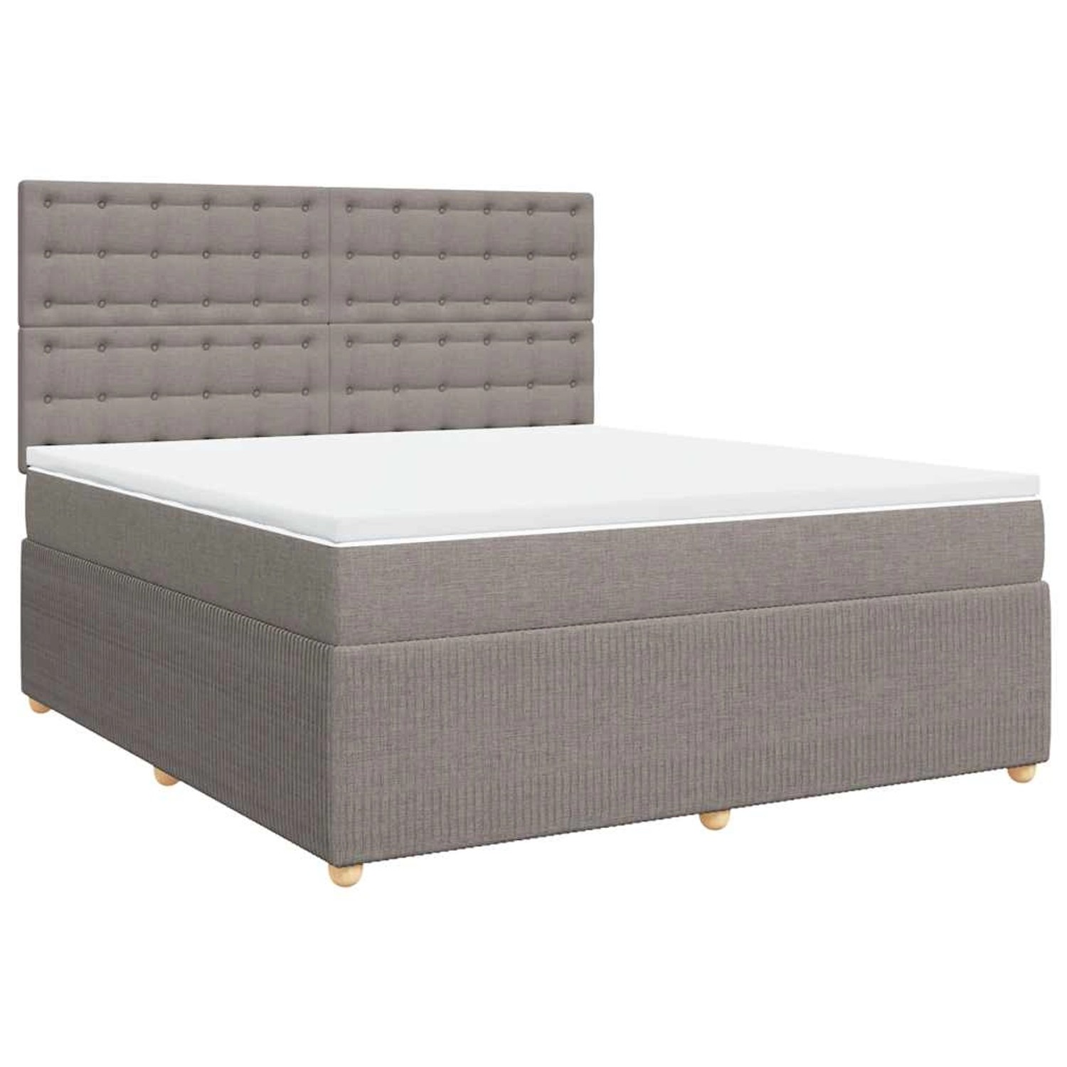 vidaXL Boxspringbett mit Matratze Taupe 180x200 cm Stoff 3292153 vidaXL Boxspringbett mit Matratze Taupe 180x200 cm Stoff 3292153 von VIDAXL