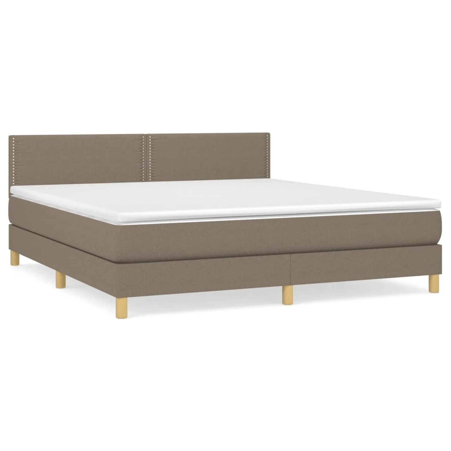 vidaXL Boxspringbett mit Matratze Taupe 180x200 cm Stoff1467223 vidaXL Boxspringbett mit Matratze Taupe 180x200 cm Stoff1467223 von VIDAXL