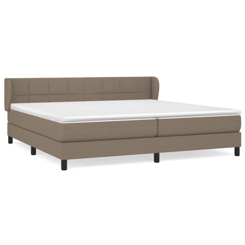 vidaXL Boxspringbett mit Matratze Taupe 200x200 cm Stoff 3126273 von VIDAXL