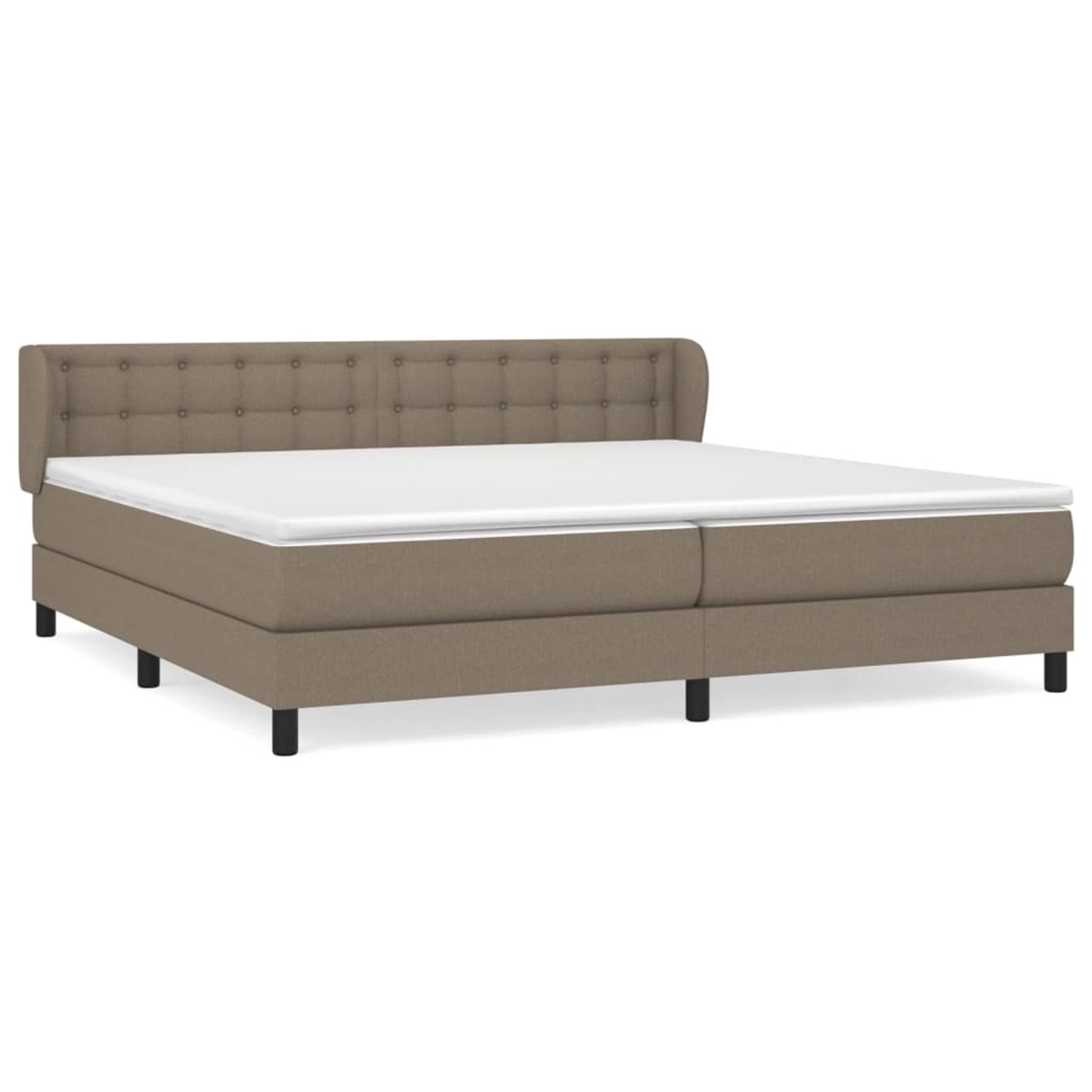 vidaXL Boxspringbett mit Matratze Taupe 200x200 cm Stoff 3126593 vidaXL Boxspringbett mit Matratze Taupe 200x200 cm Stoff 3126593 von VIDAXL