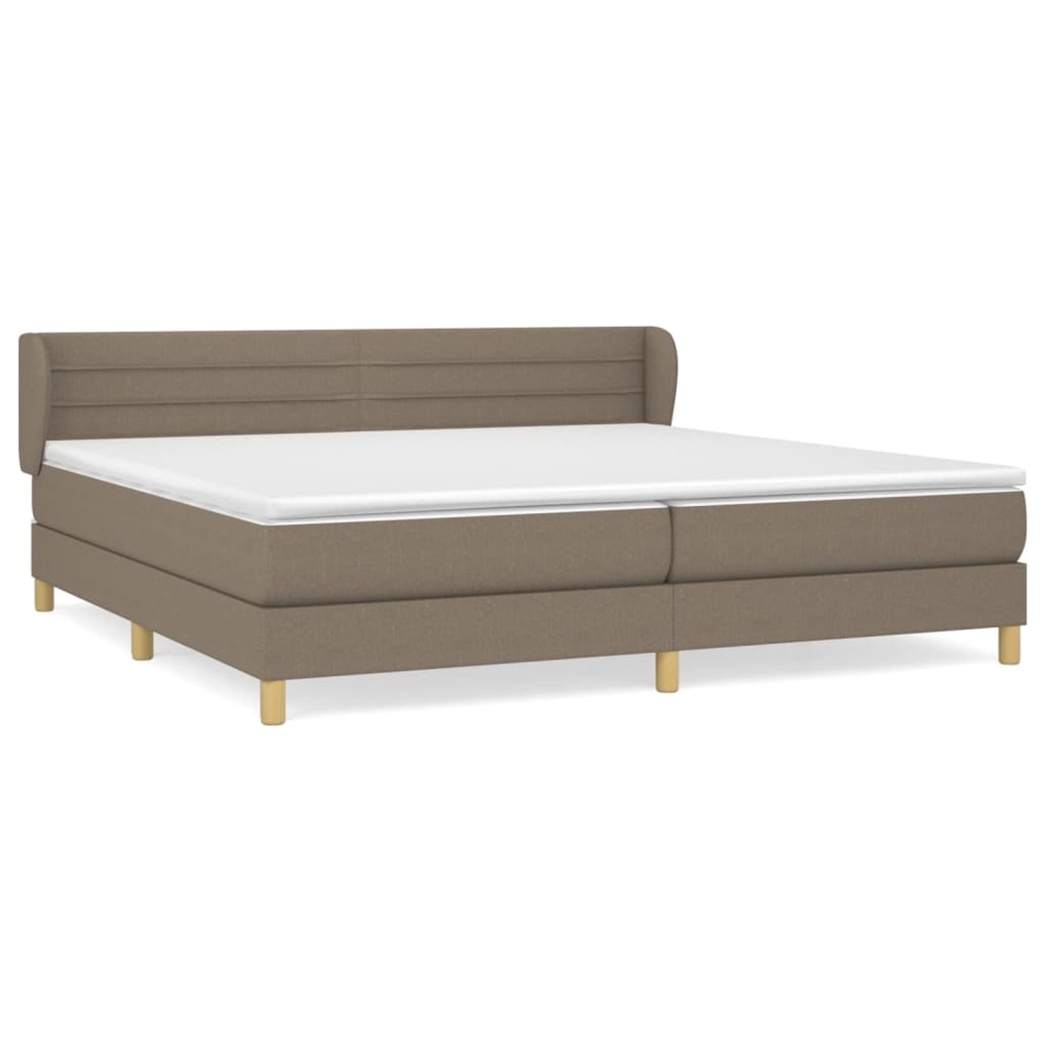 vidaXL Boxspringbett mit Matratze Taupe 200x200 cm Stoff 3126913 vidaXL Boxspringbett mit Matratze Taupe 200x200 cm Stoff 3126913 von VIDAXL
