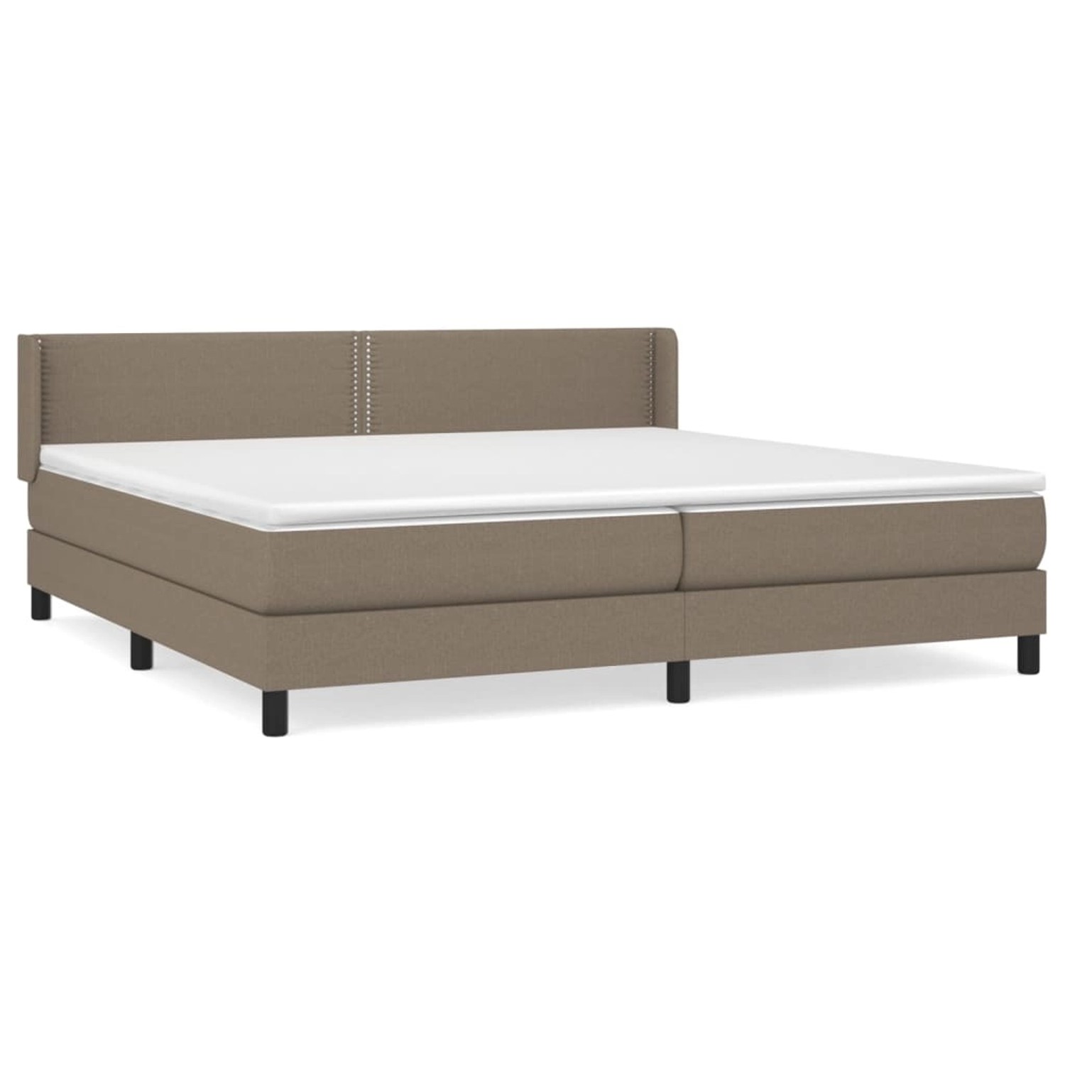 vidaXL Boxspringbett mit Matratze Taupe 200x200 cm Stoff 3129661 vidaXL Boxspringbett mit Matratze Taupe 200x200 cm Stoff 3129661 von VIDAXL