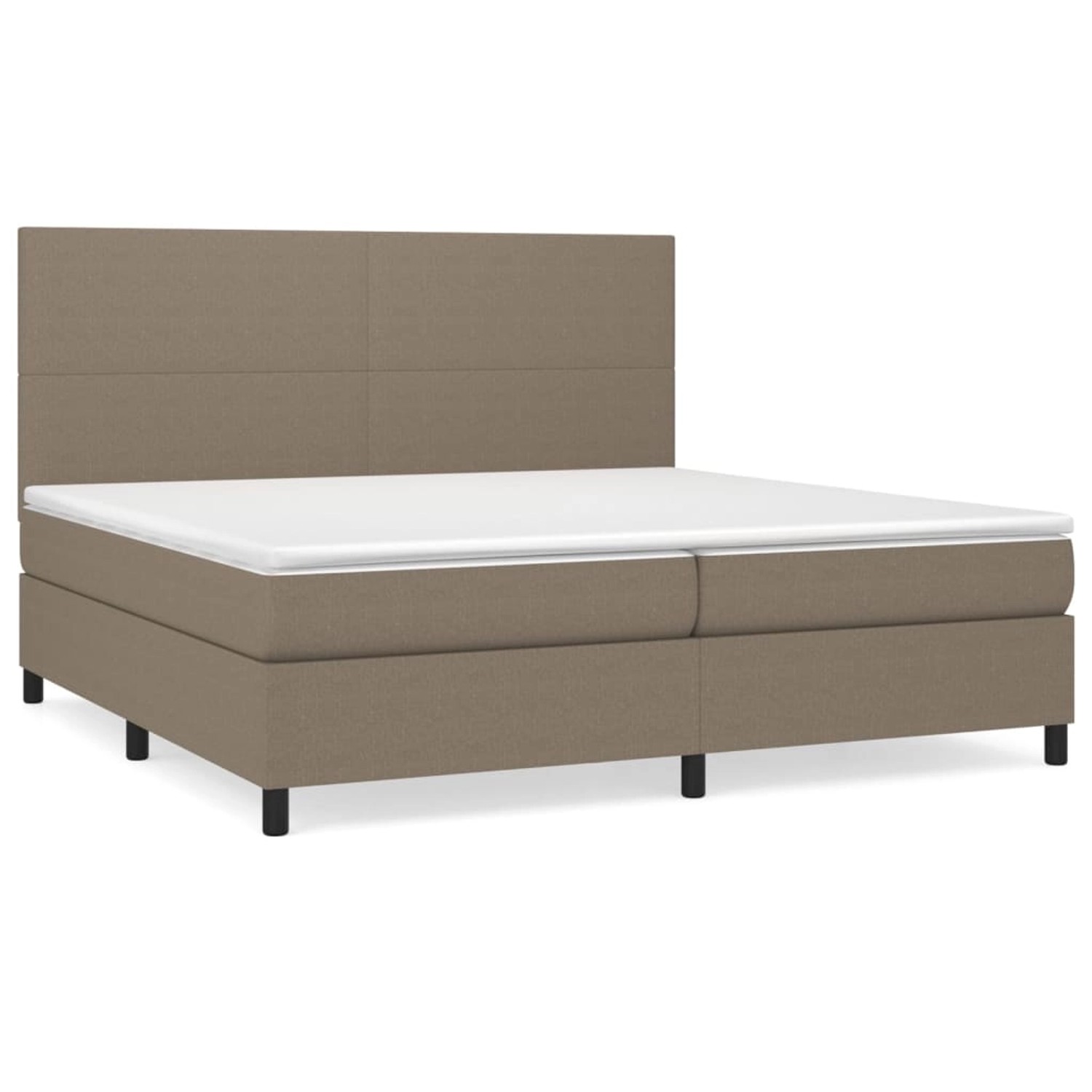 vidaXL Boxspringbett mit Matratze Taupe 200x200 cm Stoff 3141645 vidaXL Boxspringbett mit Matratze Taupe 200x200 cm Stoff 3141645 von VIDAXL